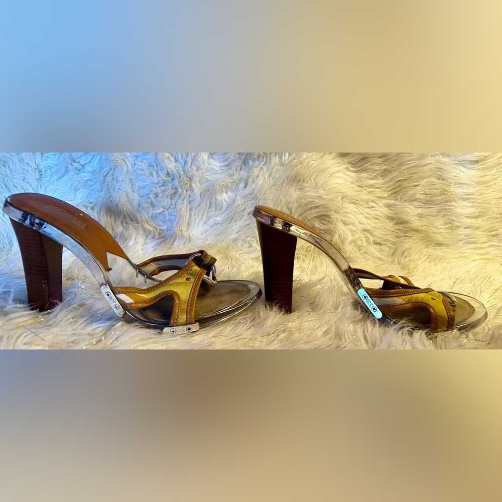 Elegant Brown and Silver Women's Heels